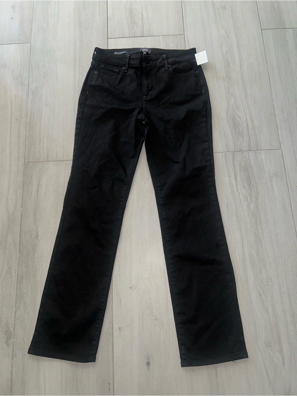 NEW NYDJ Marilyn Straight Jeans Black Size 10 - Picture 2 of 7